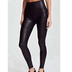 NWT SPANX BLACK FAUX LEATHER LEGGINGS BRAND NEW
